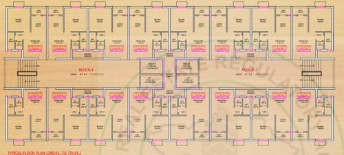  ekta-heights Block I J Cluster Plan from 2nd to 7th Floor