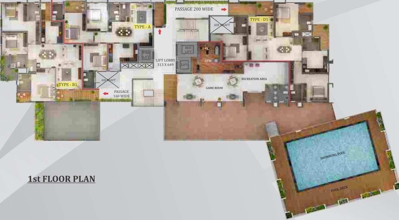 accord Accord Cluster Plan for 1st Floor