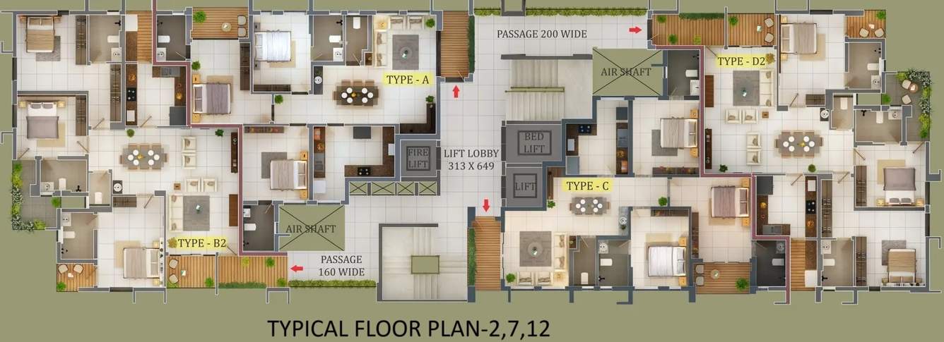 accord Accord Cluster Plan from 2nd,7th and 12th Floor