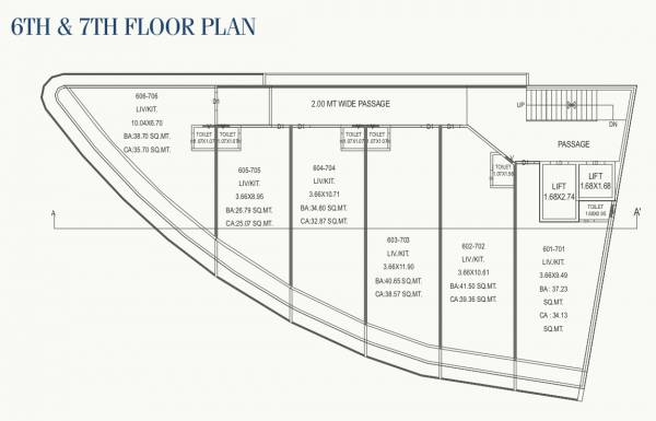  devkrupa-business-centre Cluster Plan from 6th to 7th Floor