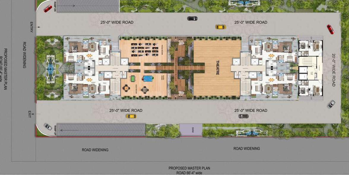 twin towers Twin Towers Ground Cluster Plan