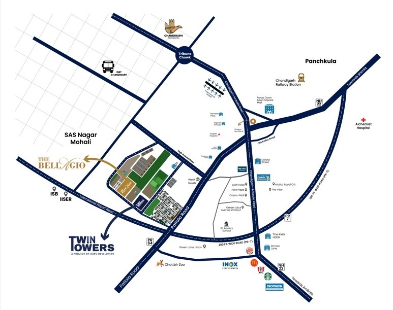 twin towers Location Plan