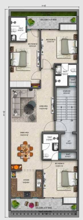  royal builder floor Royal Builder Floor Cluster Plan from 1st to 4th Floor