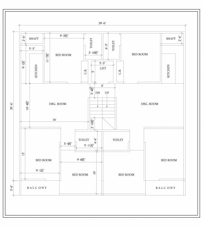  burari homes Burari Homes Cluster Plan for Typical Floor