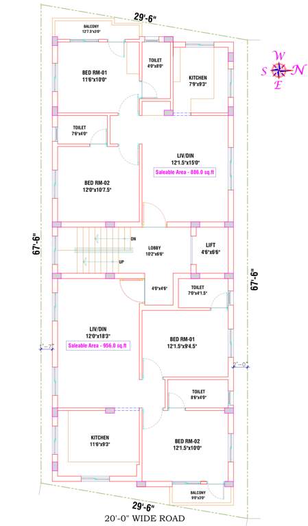  aquila Arjun Aquila Cluster Plan from 1st to 3rd Floor