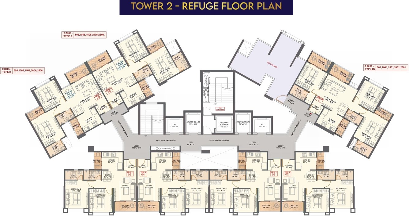  landmarc Tower 2 Cluster Plan from 5th,10th,15th,20th and 25th Floor
