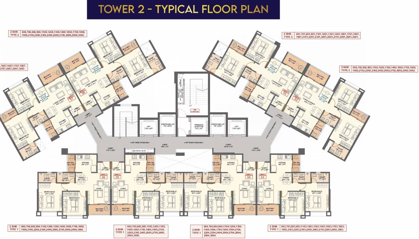  landmarc Tower 2 Cluster Plan from 6th to 30th Floor
