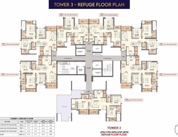  landmarc Tower 3 Cluster Plan from 6th to 26th Floor