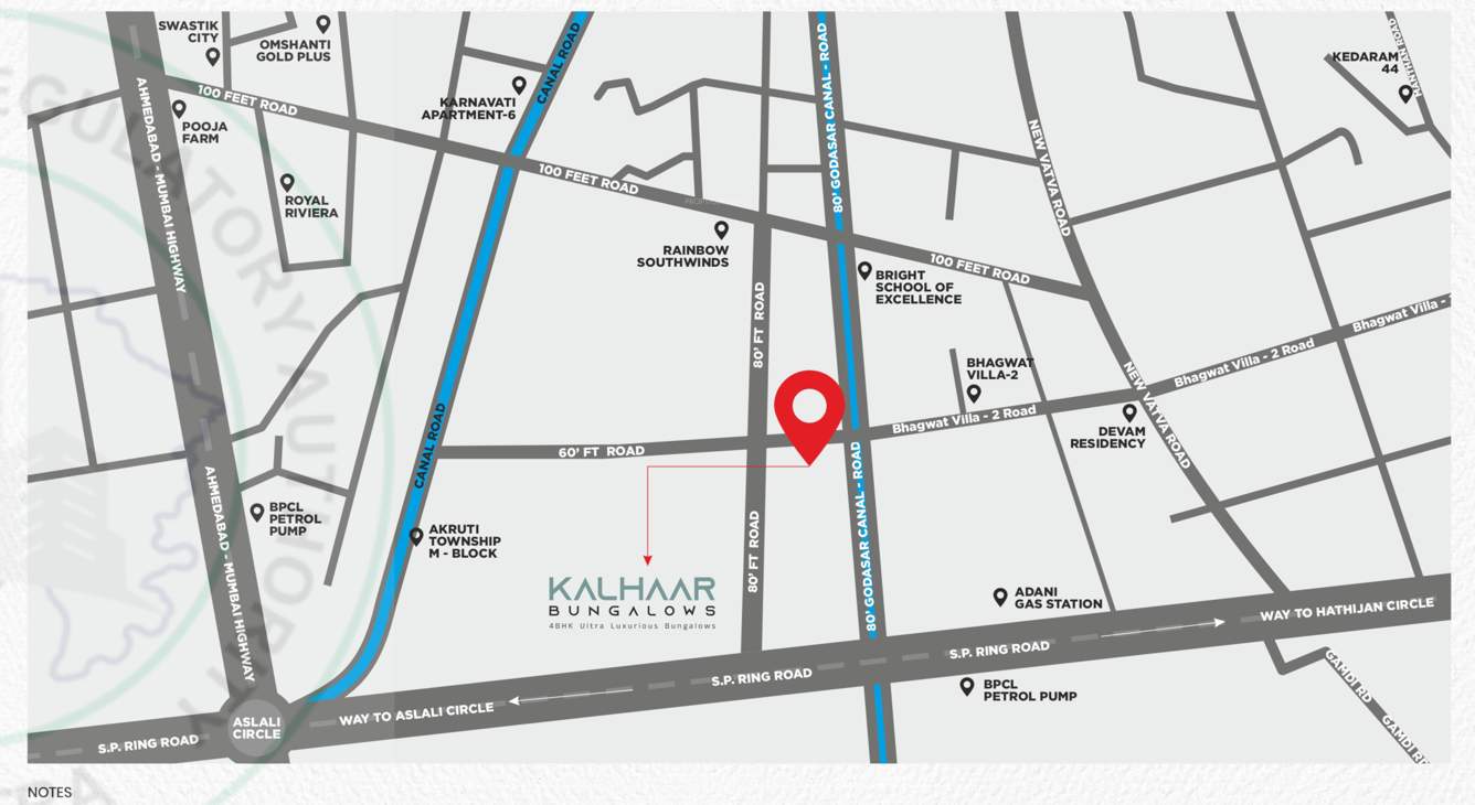  kalhaar bungalows Location Plan