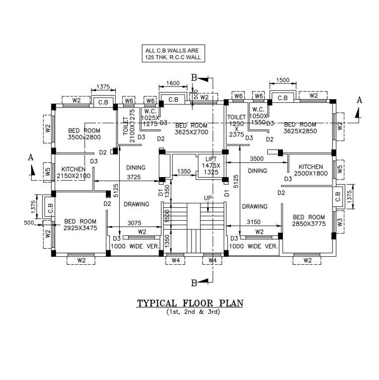  shantiniketan Shantiniketan Cluster Plan from 1st to 3rd Floor
