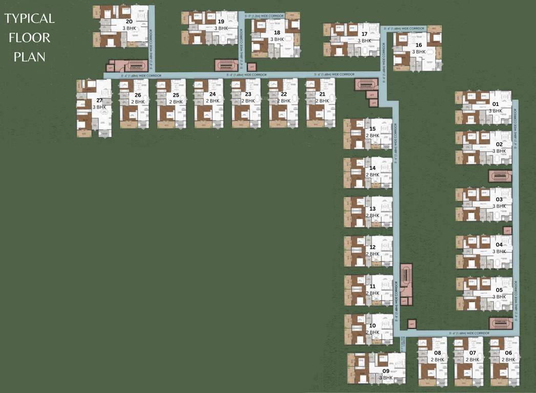  kings land Kings Land Cluster Plan for Typical Floor