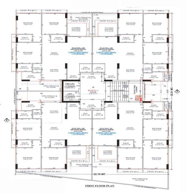  sarvasva pearl A Cluster Plan for 1st Floor