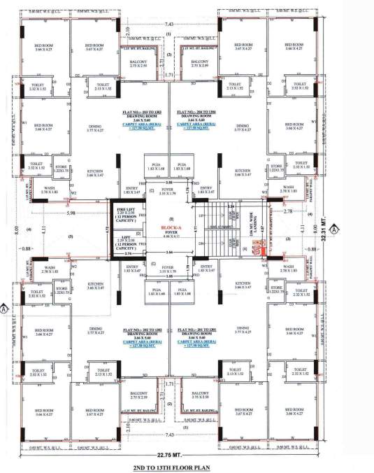  sarvasva pearl A Cluster Plan from 2nd to 13th Floor