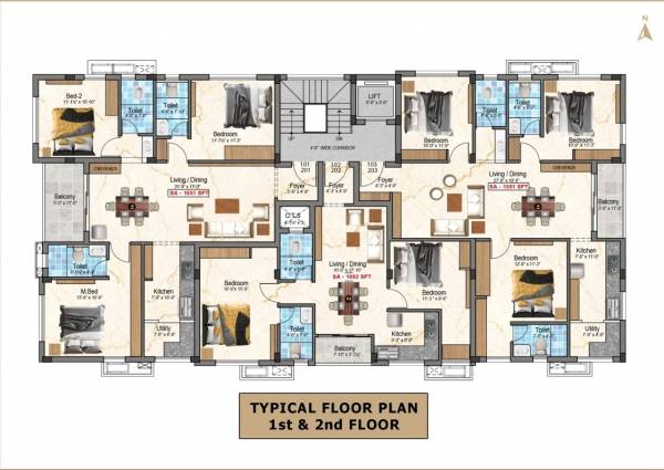  elite Elite Cluster Plan from 1st to 2nd Floor