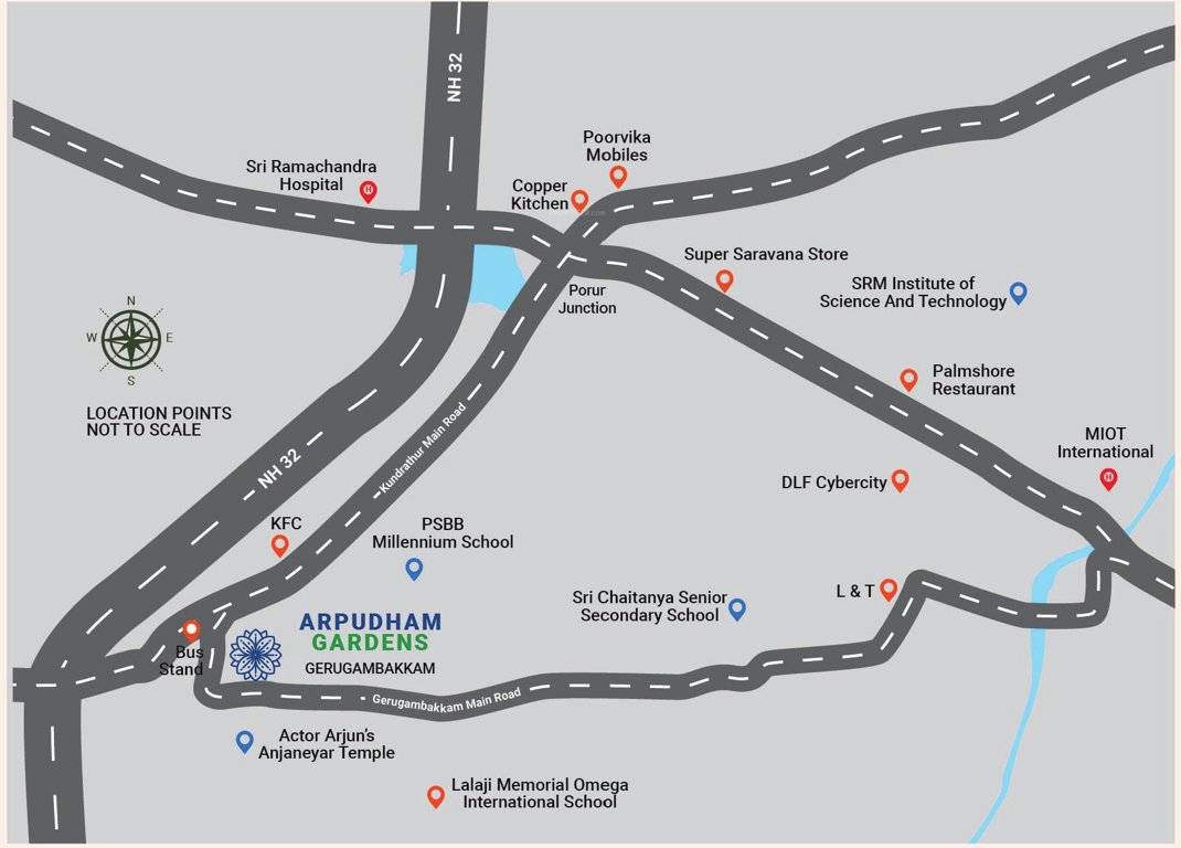  arpudham gardens Location Plan