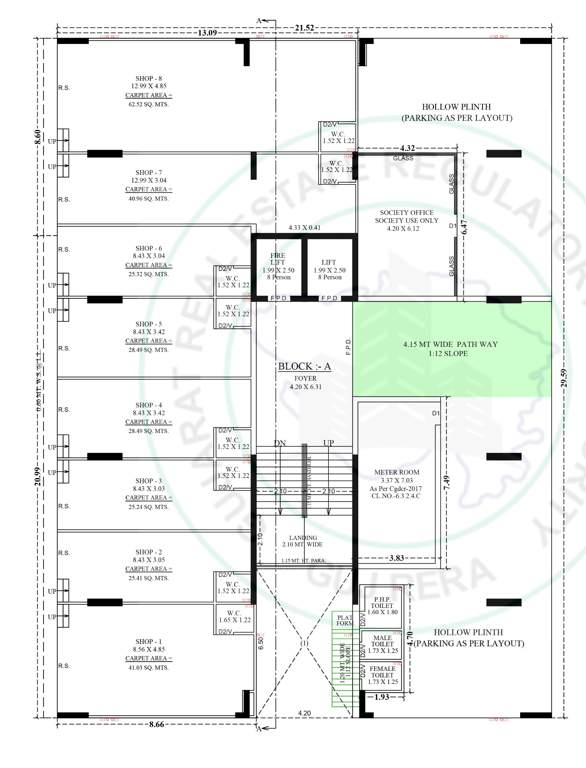  the park by parmeshwar Tower A Cluster Plan for ground Floor