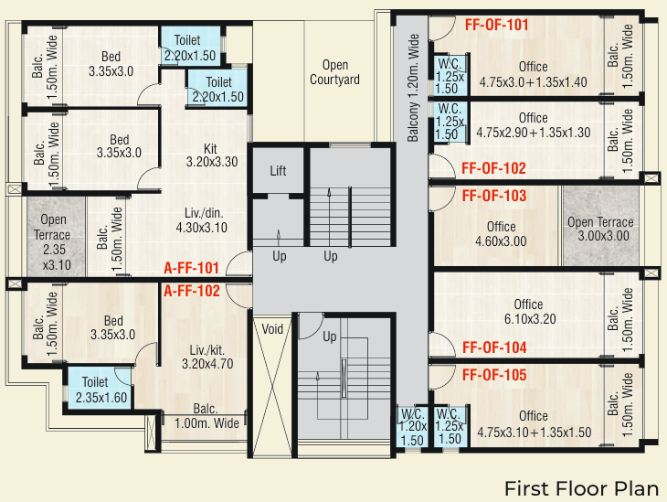  silicon valley Block A Cluster Plan for 1st Floor