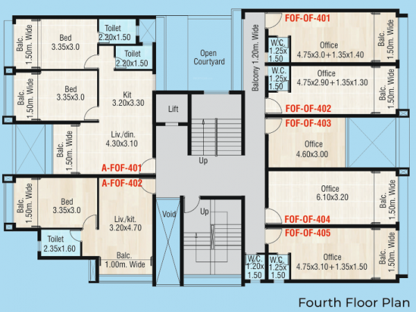  silicon-valley Block A Cluster Plan for 4th Floor