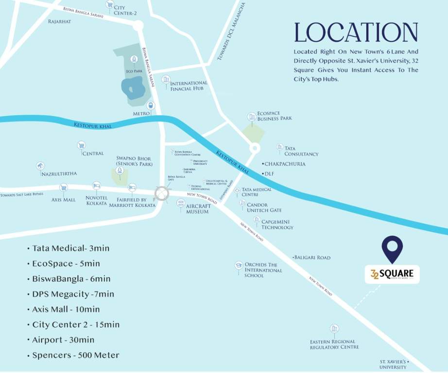 32 square Location Plan