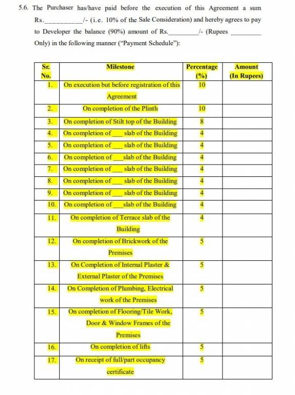 miraya-trinity-serenity Construction Linked Payment (CLP) Payment Plan