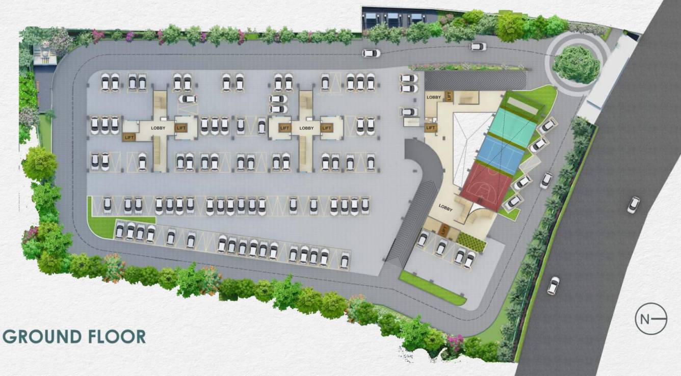  ask serinity Tower A, B< C Ground Cluster Plan