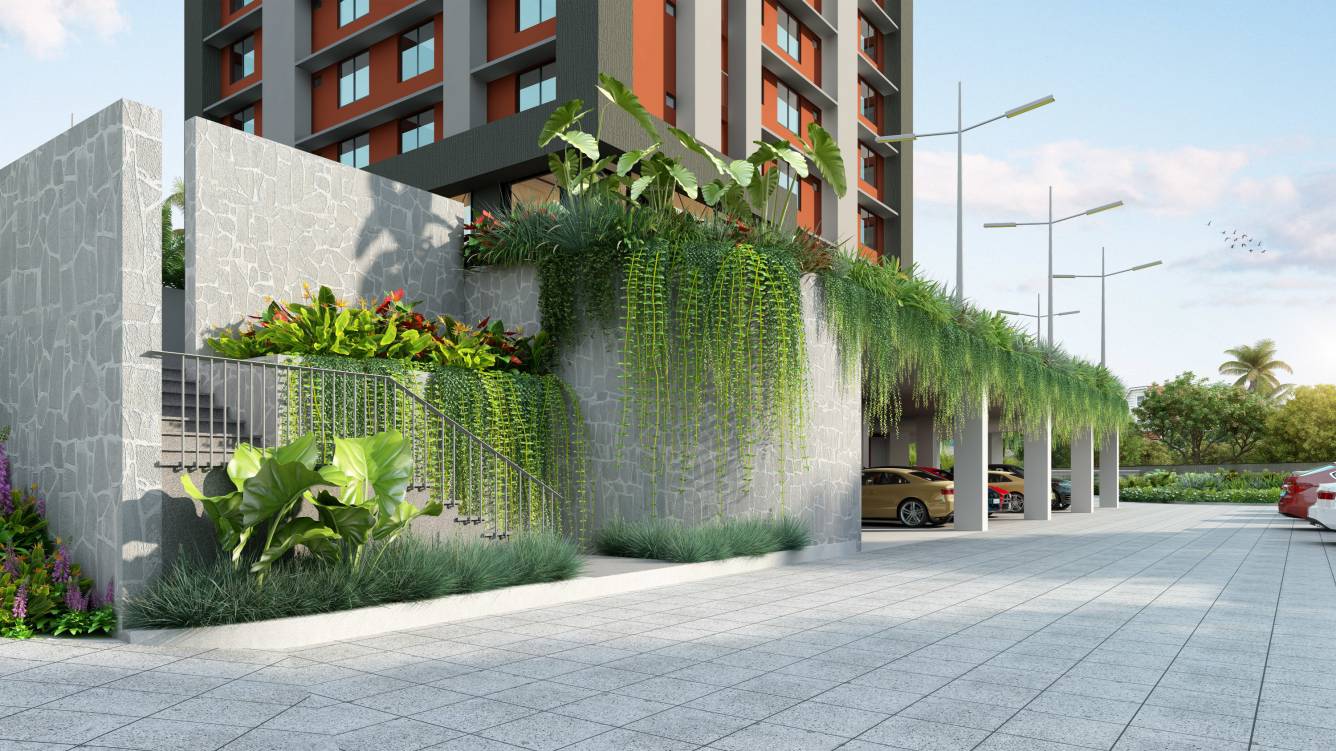 builtech aura Car Parking