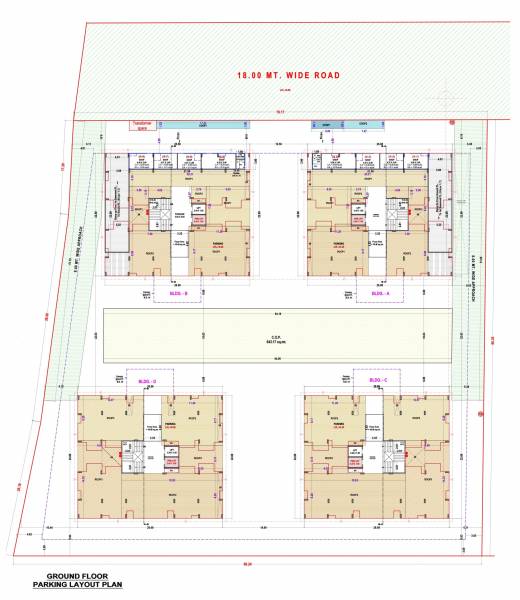 Block A, B, C, D Cluster Plan for ground Floor shivantaa-sky Block A, B, C, D Cluster Plan for ground Floor