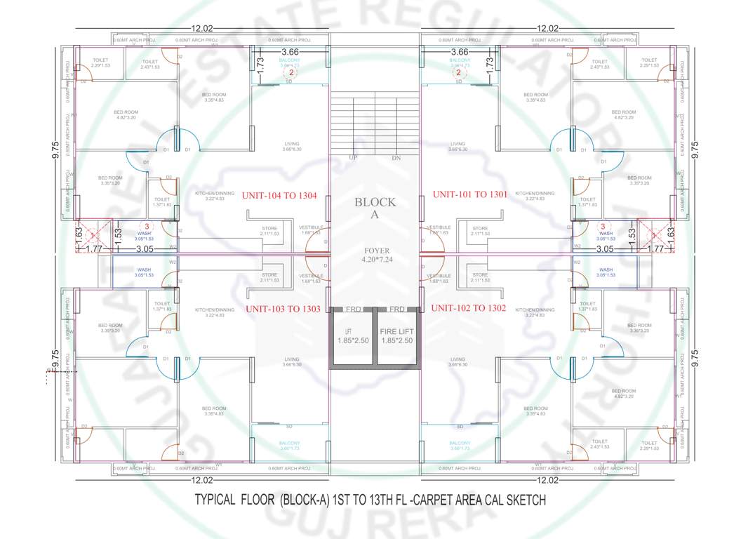  aalayam 2 by hari group Block A Cluster Plan from 1st to 13th Floor
