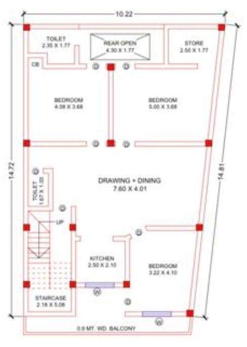homes apartment Gold Homes Apartment Cluster Plan from 1st to 3rd Floor
