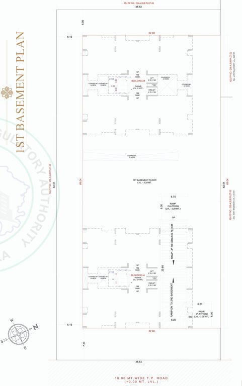  kartavya heights Building A B Cluster Plan for basement 1 Floor