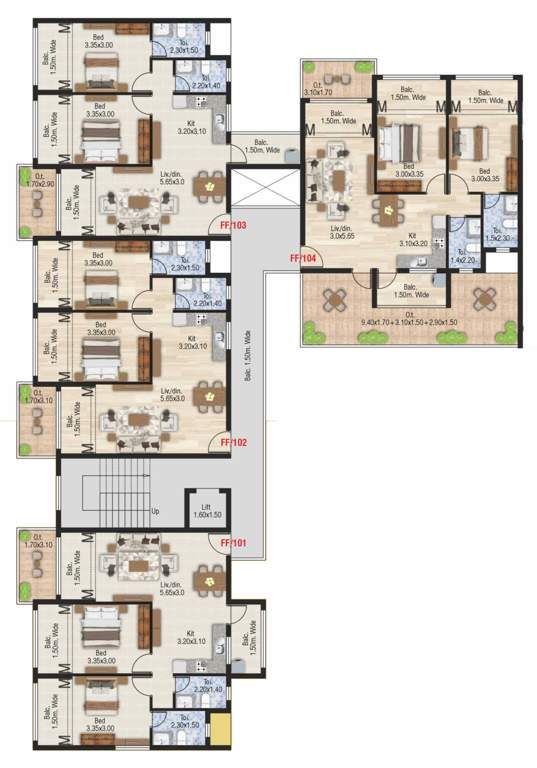  shantadurga towers laximan residency Shantadurga Towers Laximan Residency Cluster Plan for 1st Floor