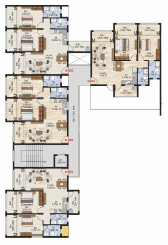  shantadurga-towers-laximan-residency Shantadurga Towers Laximan Residency Cluster Plan for 2nd Floor