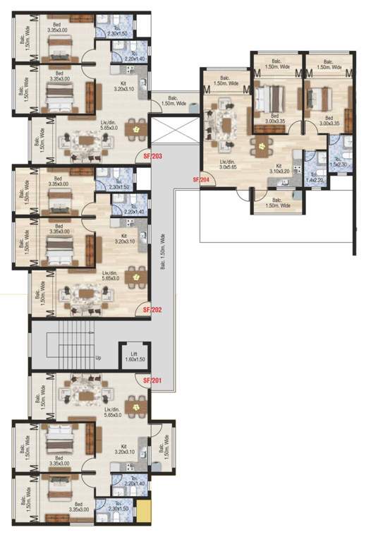  shantadurga towers laximan residency Shantadurga Towers Laximan Residency Cluster Plan for 2nd Floor
