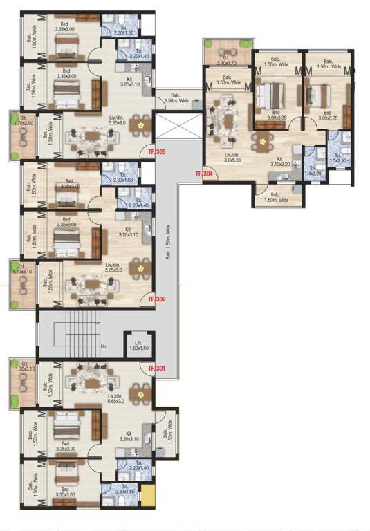  shantadurga towers laximan residency Shantadurga Towers Laximan Residency Cluster Plan for 3rd Floor