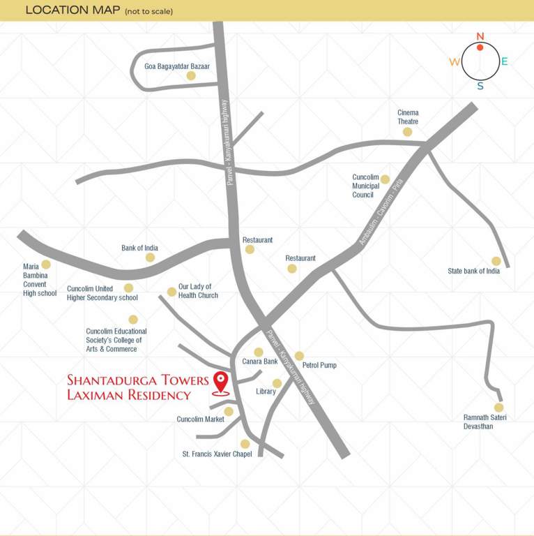  shantadurga towers laximan residency Location Plan