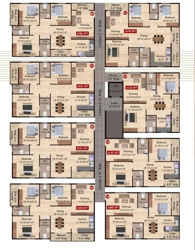  sri-sai-grand Sri Sai Grand Cluster Plan from 1st to 5th Floor