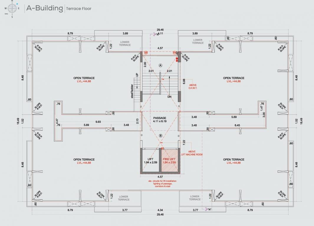 northern infinity Building A Cluster Plan for terrace Floor