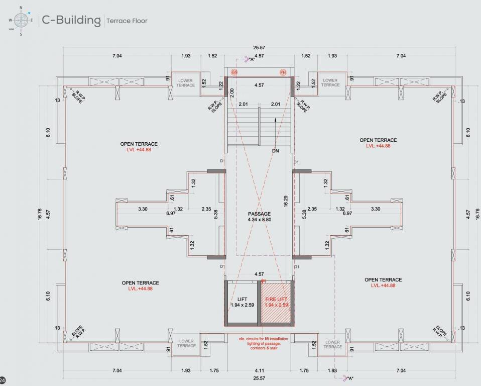 northern infinity Building C Cluster Plan for terrace Floor
