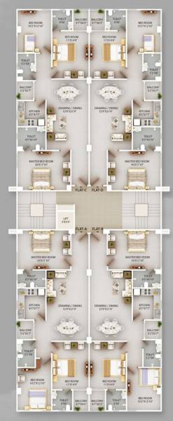 Block B,C Cluster Plan for 1st Floor priyank-residency Block B,C Cluster Plan for 1st Floor