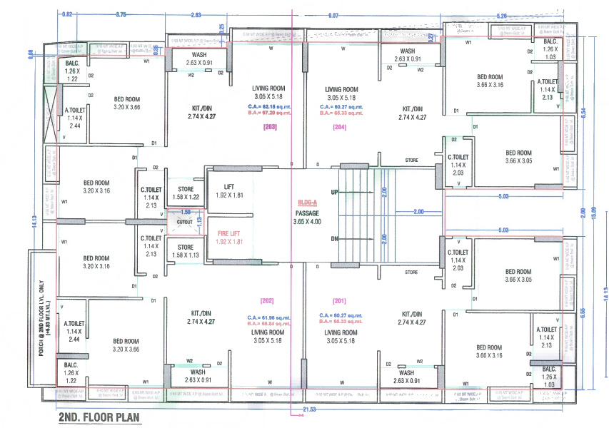  karunesh luxuria Building A Cluster Plan for 2nd Floor
