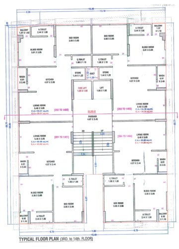Building B Cluster Plan from 3rd to 14th Floor karunesh-luxuria Building B Cluster Plan from 3rd to 14th Floor