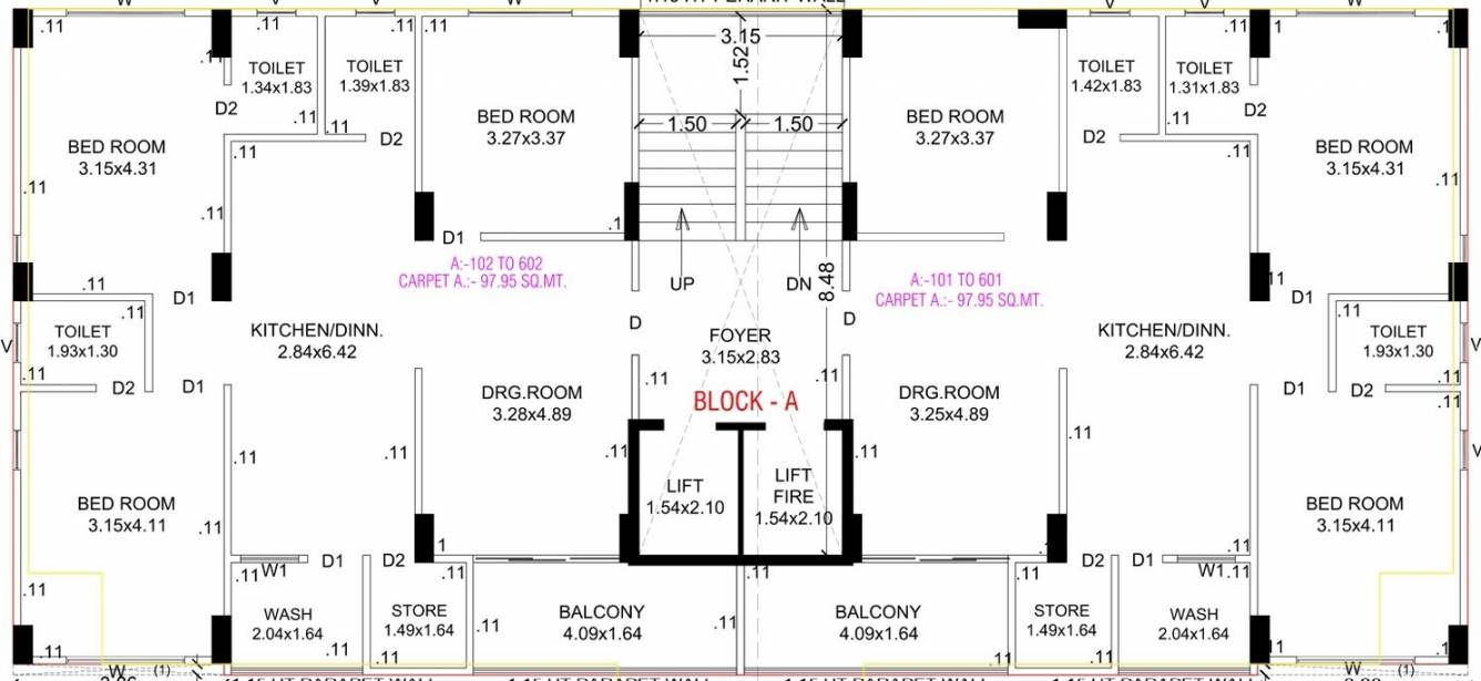  omniketan elegance Block A Cluster Plan from 1st to 6th Floor