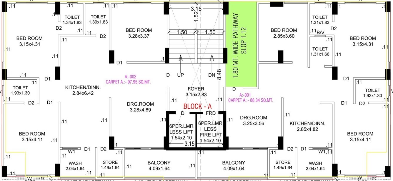  omniketan elegance Block A Cluster Plan Grounf Floor