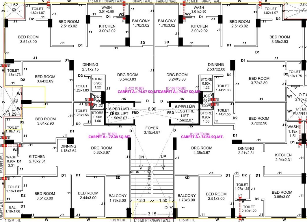  omniketan elegance Block B Cluster Plan from 1st to 6th Floor