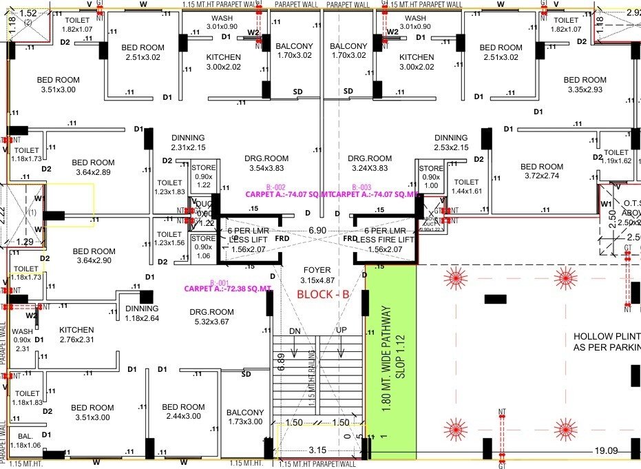 omniketan elegance Block B Cluster Plan Grounf Floor