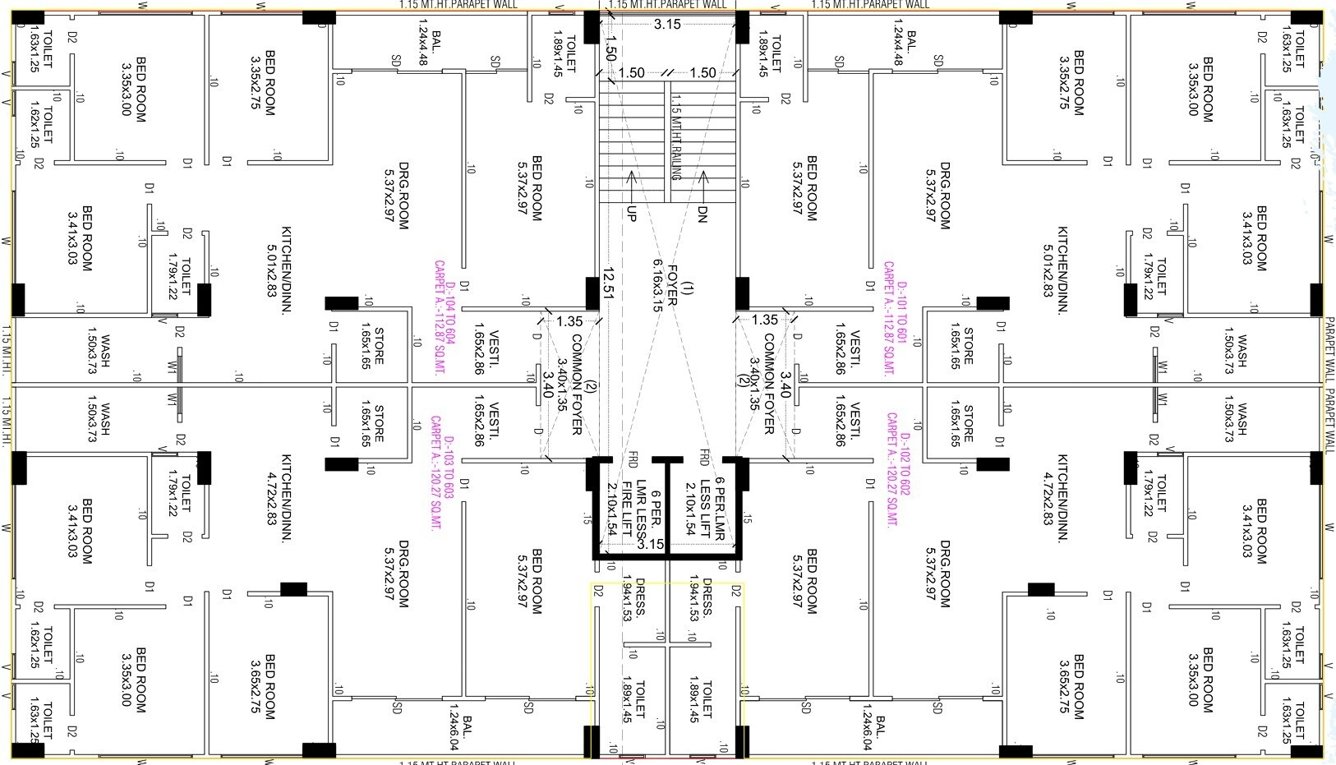  omniketan elegance Block D Cluster Plan from 1st to 6th Floor