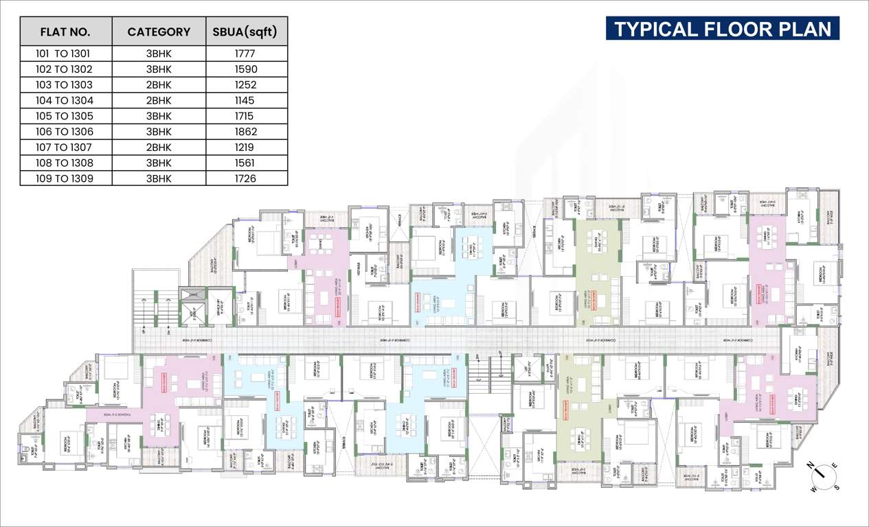  aerovista Aerovista Cluster Plan for Typical Floor