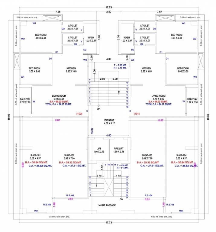  bilipatra heights Block A Cluster Plan for 1st Floor