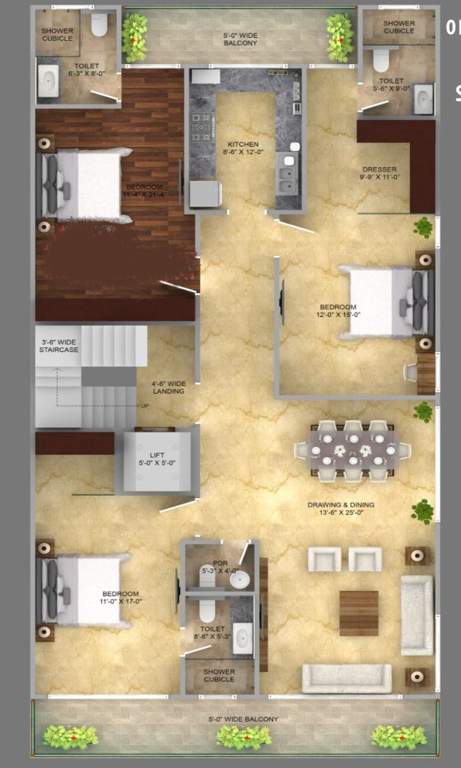  manglam floors Manglam Floors Cluster Plan from 1st to 3rd Floor