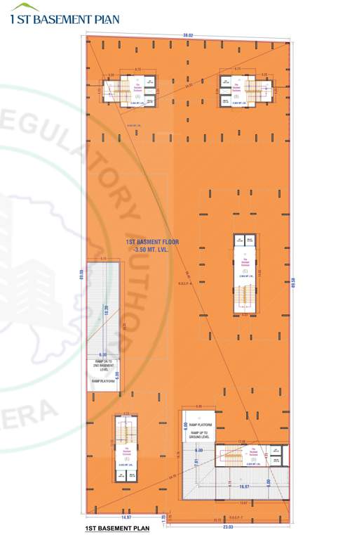  keshavam valley Block A , B, C, D, E Cluster Plan for Basement Floor